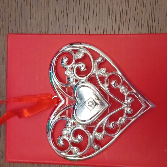 Lenox Silverplate Heart Ornament - Picture 1 of 6